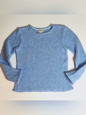 L.L. Bean Heathered Blue Crew Neck Sweater